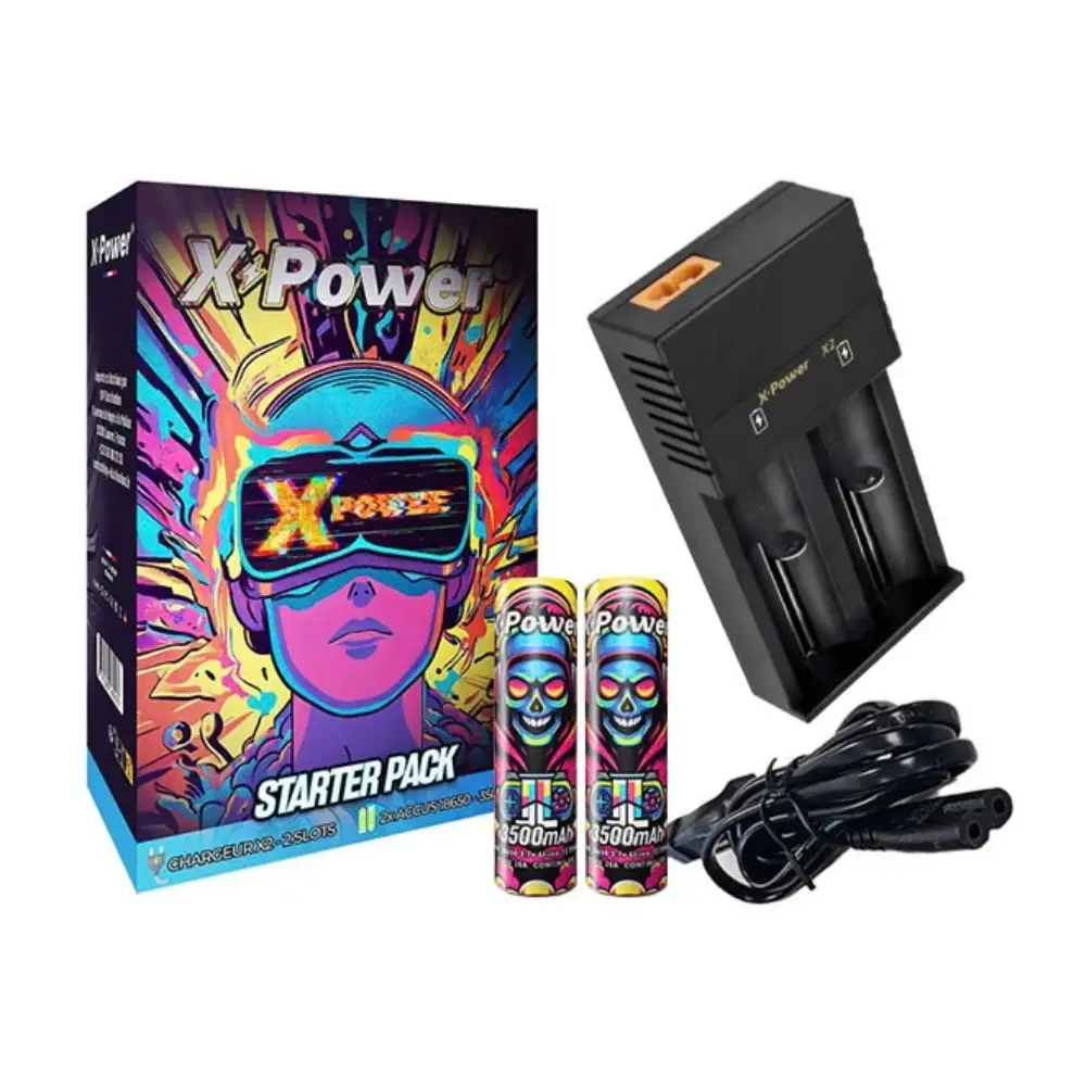 Starter Pack - Chargeur X2 Accus 18650 3000mAh
